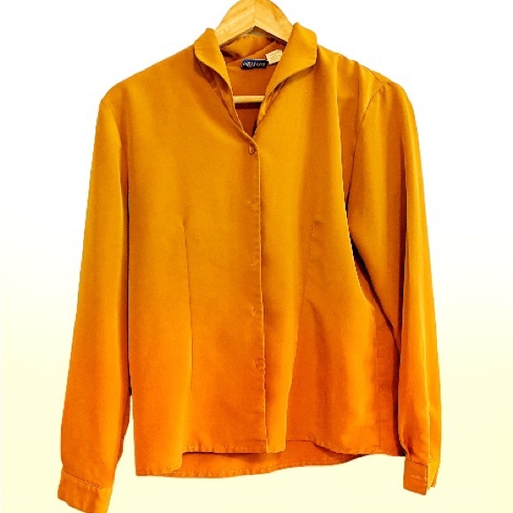 VTG Mustard ANNA Blouse - Picture 2 of 7